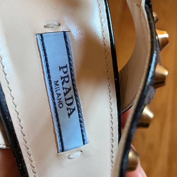Prada Black studded sandals size 39 - Picture 11 of 12